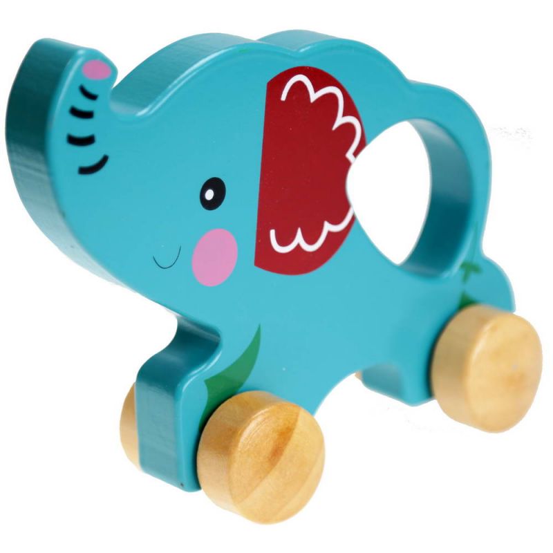 Wooden animal with wheels