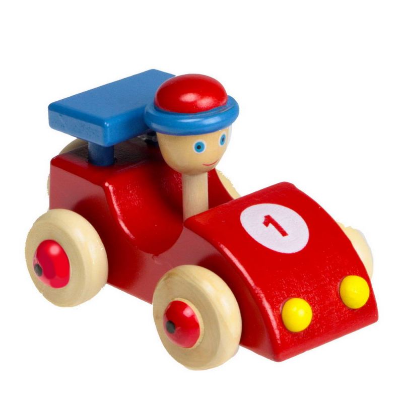 Wooden race car 12cm