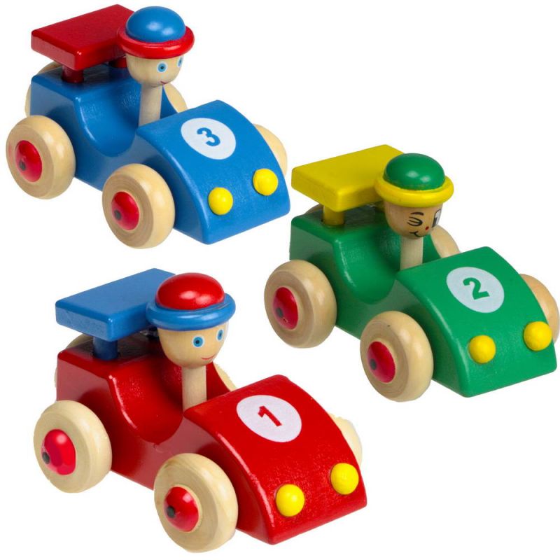 Wooden race car 12cm