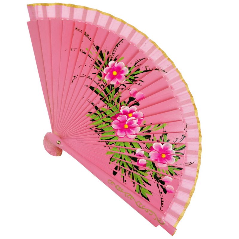 Spanish fan floral wood