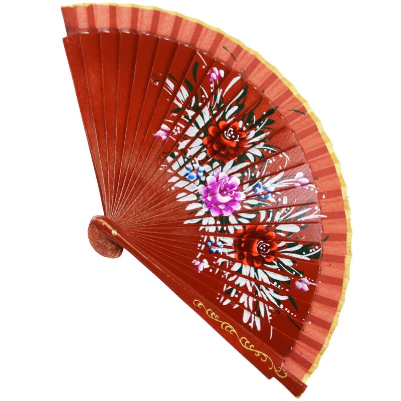 Spanish fan floral wood