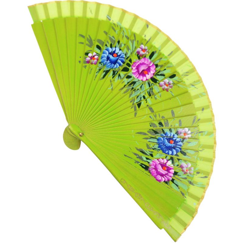 Spanish fan floral wood