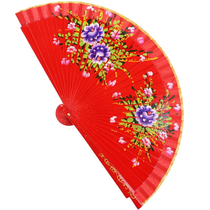 Spanish fan floral wood