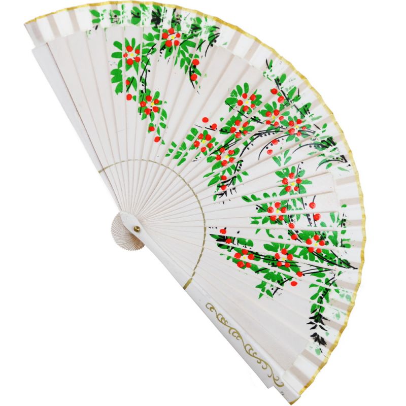 Spanish fan floral wood