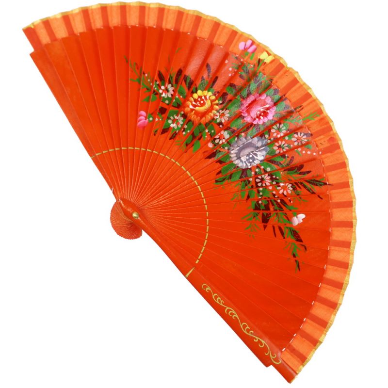 Spanish fan floral wood