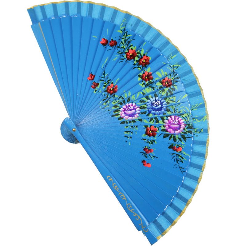 Spanish fan floral wood