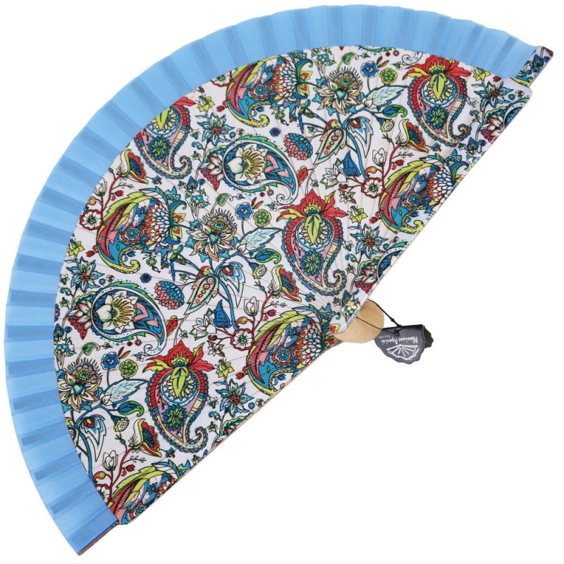 Pasleys floral wooden Handfan 23cm