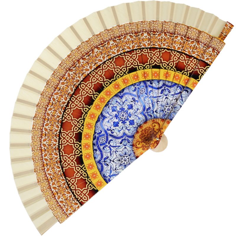 Βεντάλια Mandala 23εκ. ξύλινη