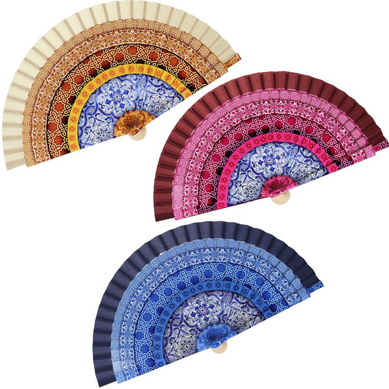 Βεντάλια Mandala 23εκ. ξύλινη