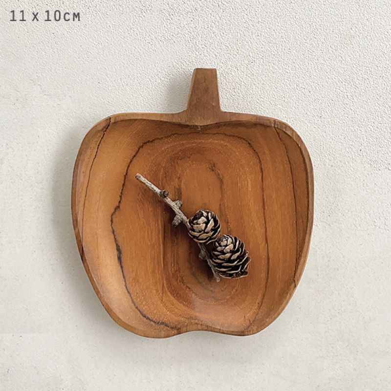 Apple bowl-Teak wood