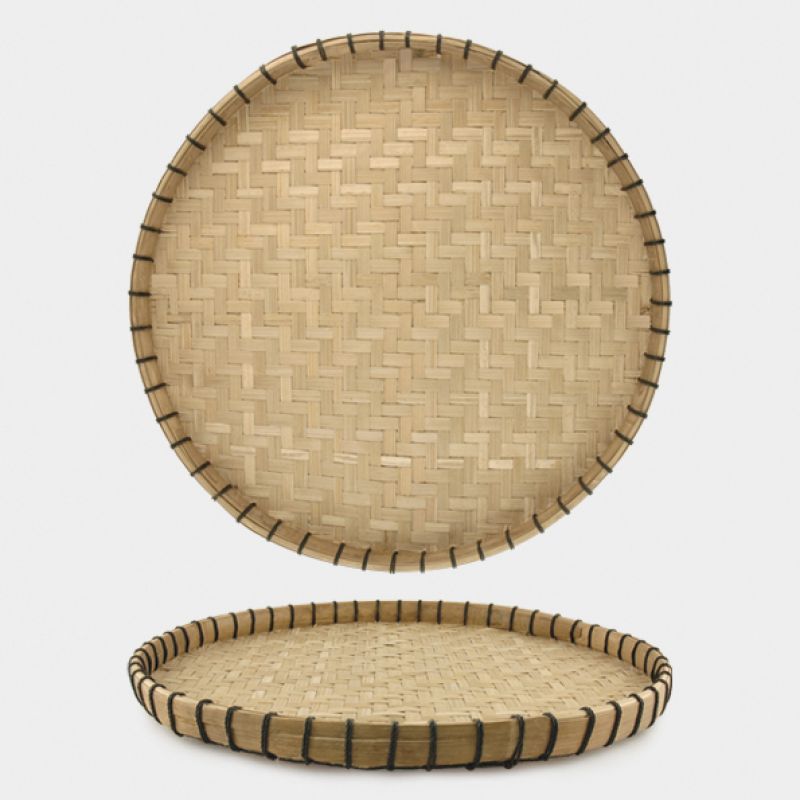 Woven  round tray – Large natural (60cm)