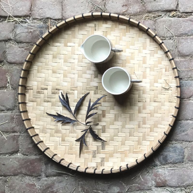 Woven  round tray – Large natural (60cm)