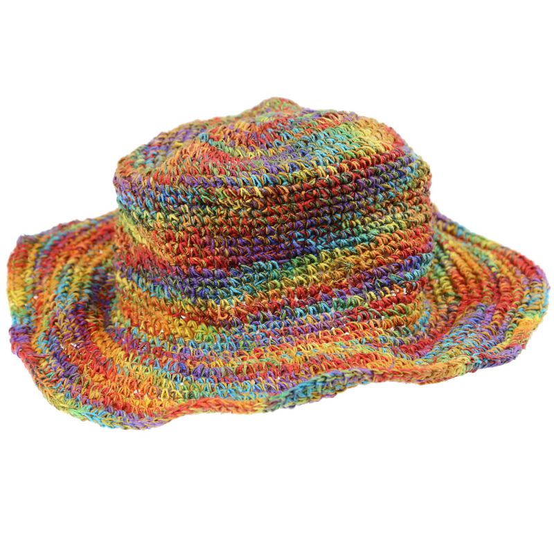 Multi Rainbow Hemp Hat