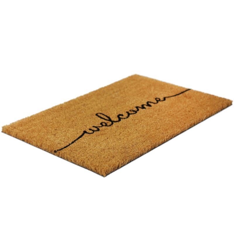 Mat Welcome coco 38x58x1.5cm-Natural/Black
