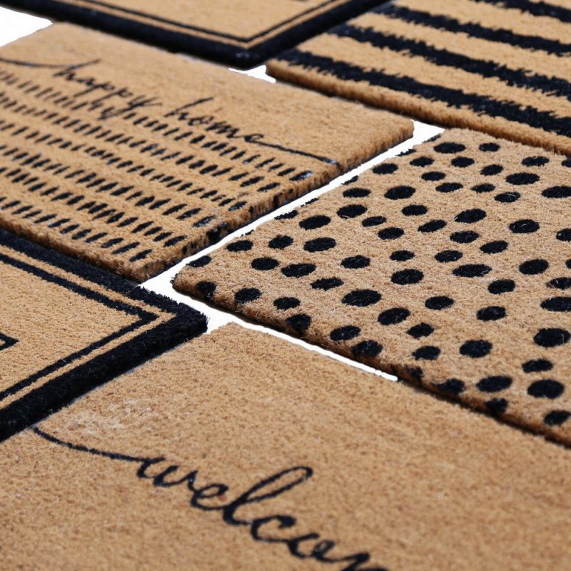 Mat Home coco 28x78x1.5cm-Natural/Black