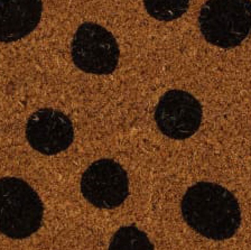 Mat dots coco 28x78x1.5cm - Natural/Black