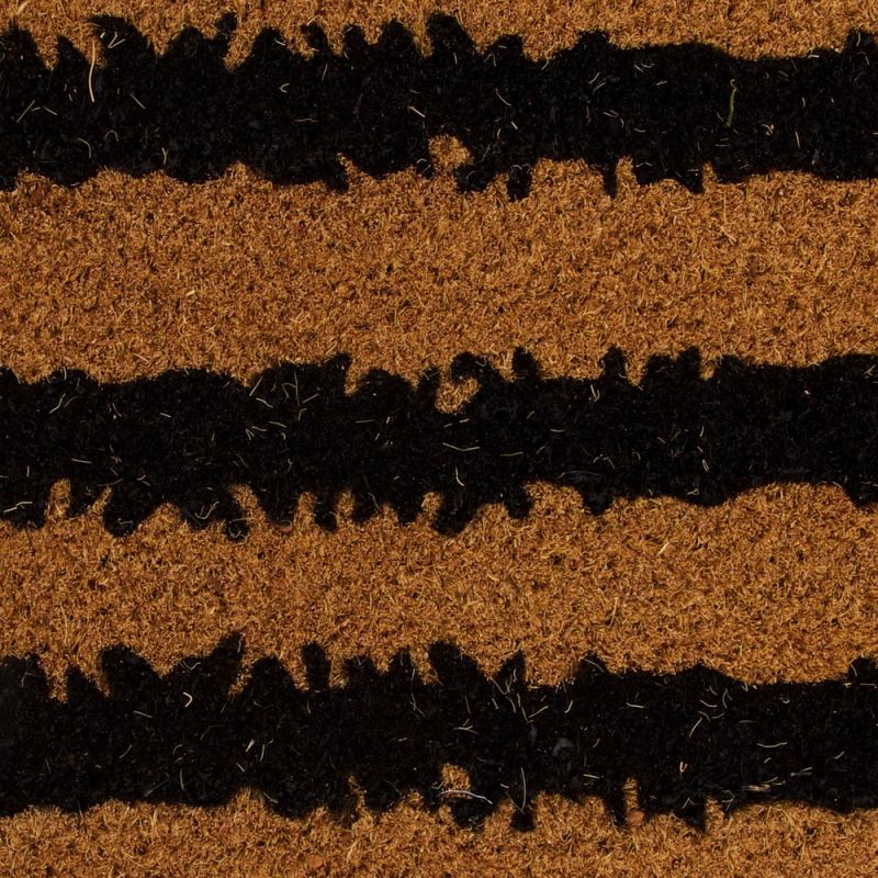 Mat stripes coco 38x58x1.5cm-Natural/Black