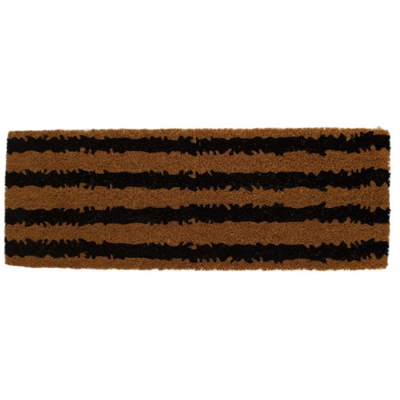 Mat stripes coco 28x78x1.5cm - Natural/Black