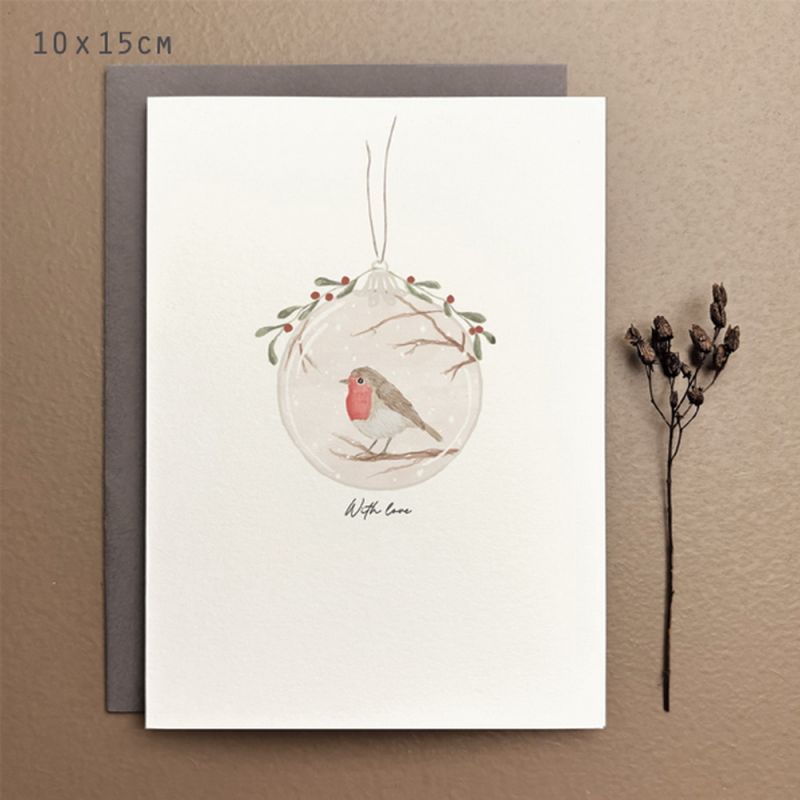 Bauble card-With love