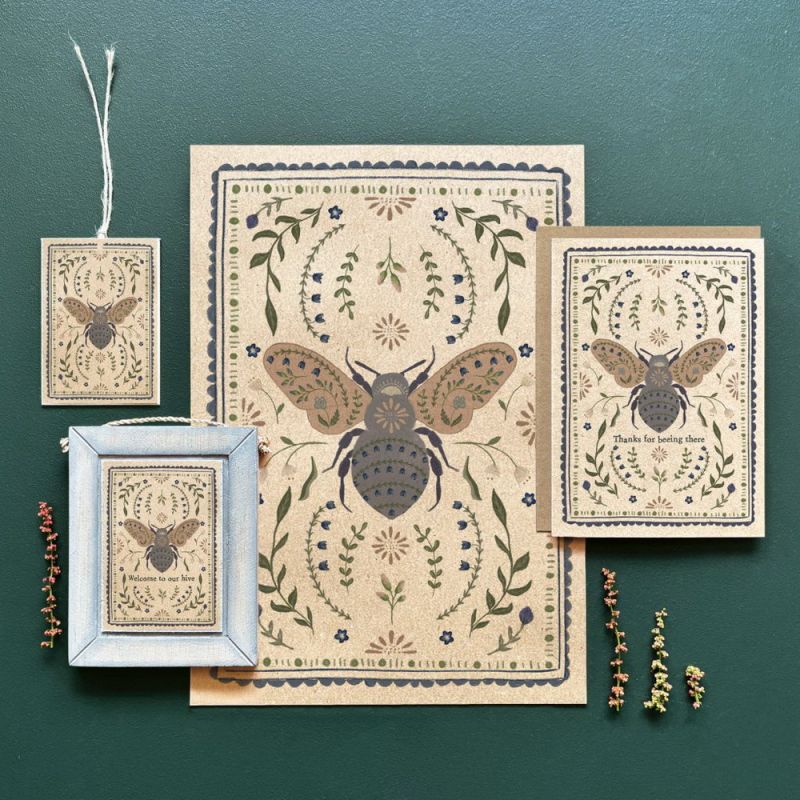 Insect card-Thanks for beeing there