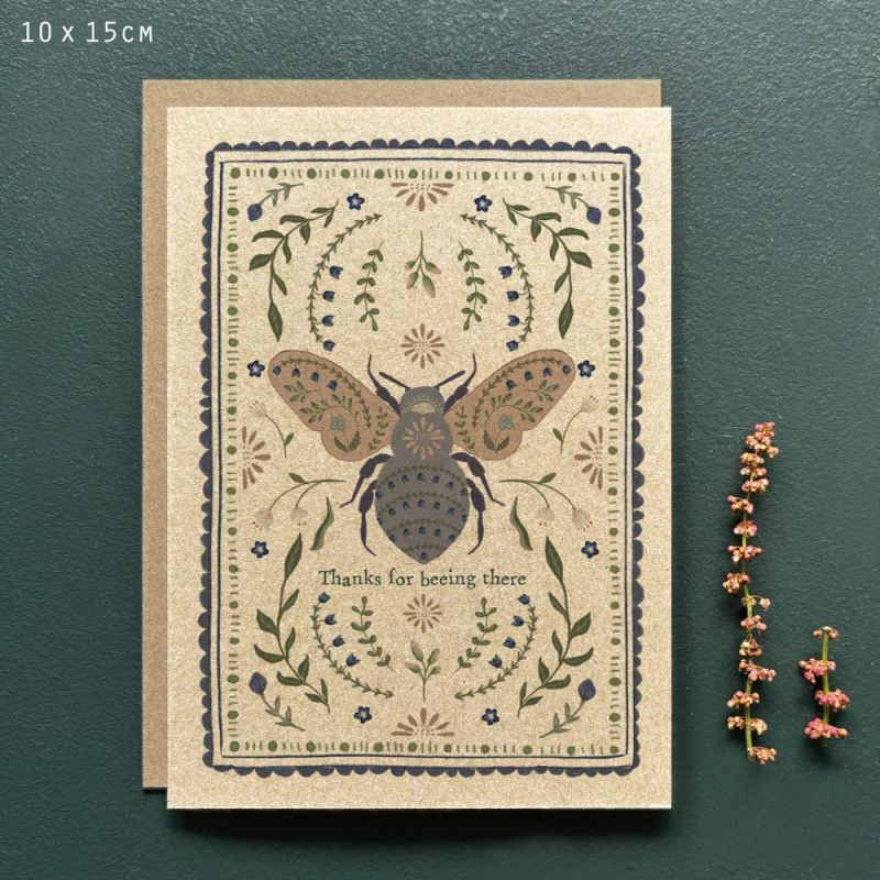 Insect card-Thanks for beeing there