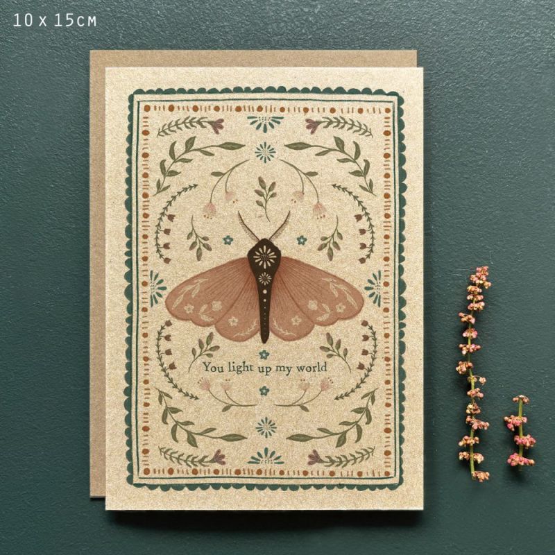 Insect card-You light up my world