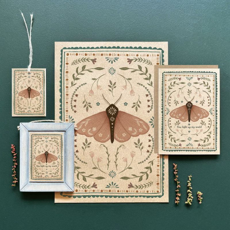 Insect card-You light up my world