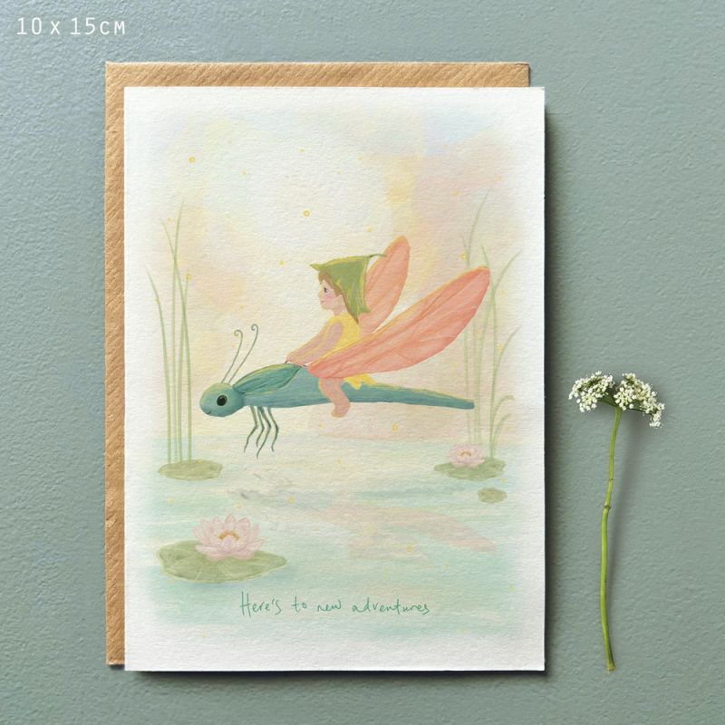 Flower folk Κάρτα-Here's to new adventures