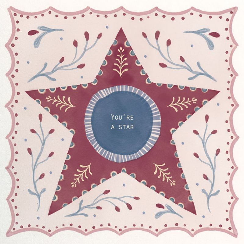 Κάρτα Folk art-You're a star