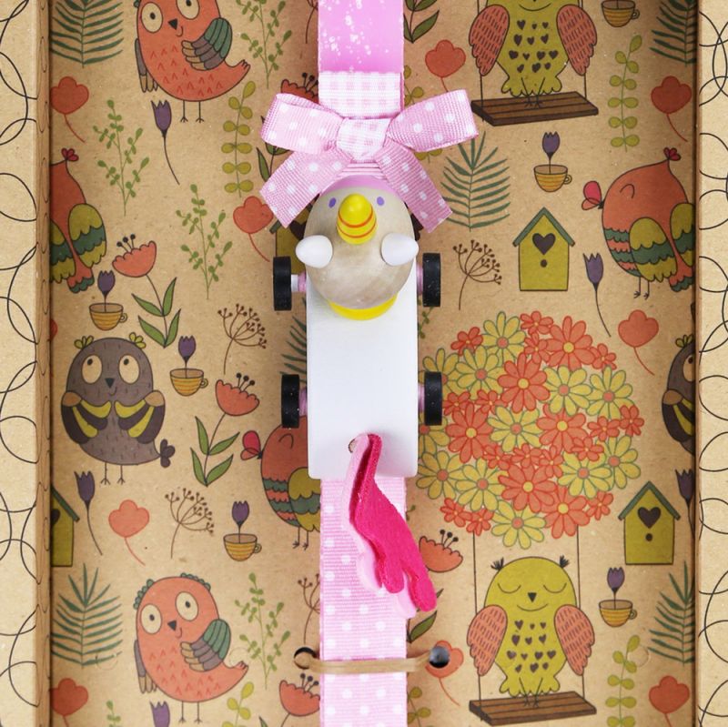 Λαμπάδα Ξύλινο pull back - Μονόκερος