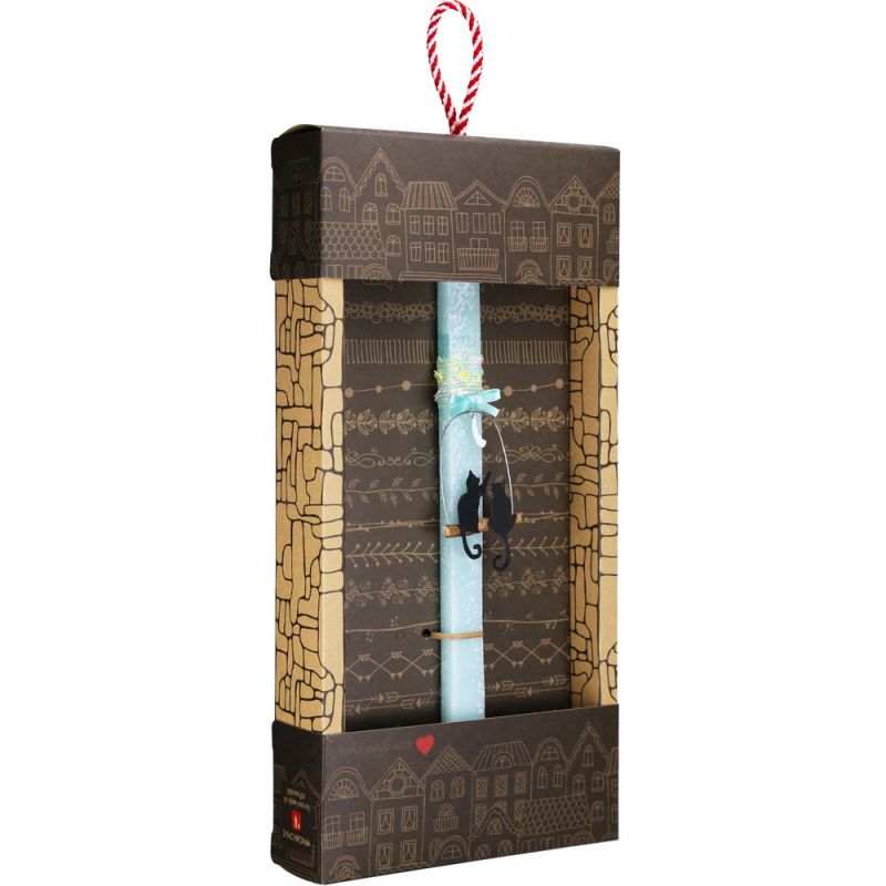 Λαμπάδα Γατούλες στο φεγγάρι - Σιέλ