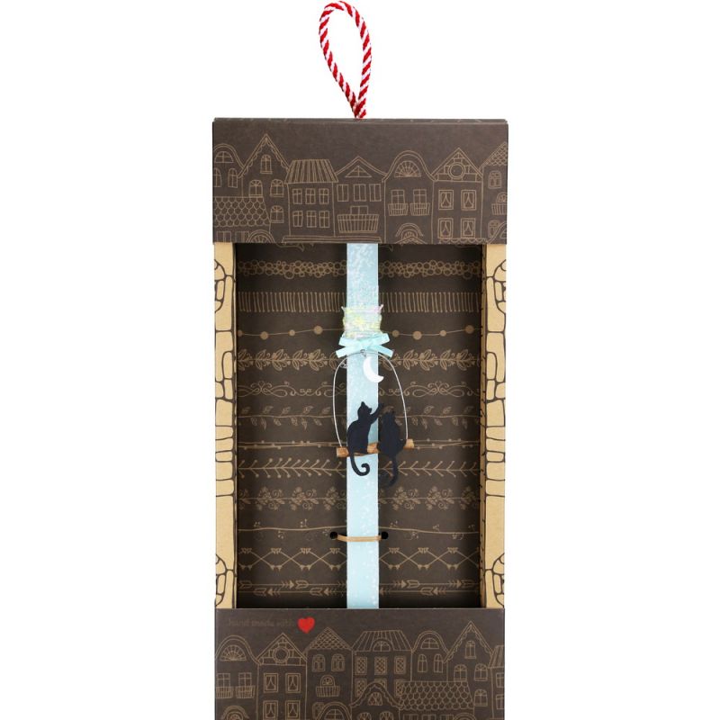 Λαμπάδα Γατούλες στο φεγγάρι - Σιέλ