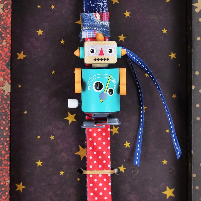 Λαμπάδα Ρομπότ ξύλινο κουρδιστό - Βεραμάν