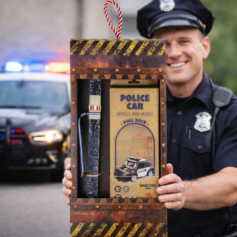 Λαμπάδα Μοντέλο ξύλινο pull back - Αστυνομικό