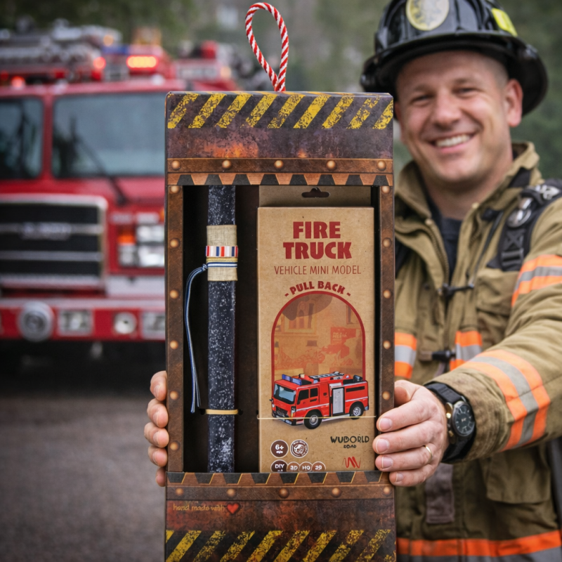 Λαμπάδα Μοντέλο ξύλινο pull back - Πυροσβεστική