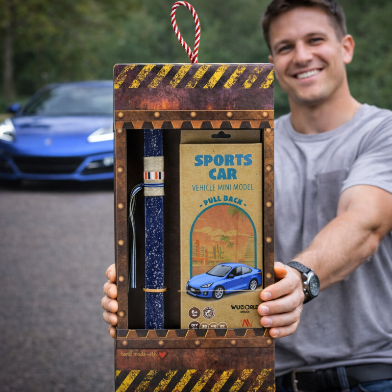 Λαμπάδα Μοντέλο ξύλινο pull back - Sports car