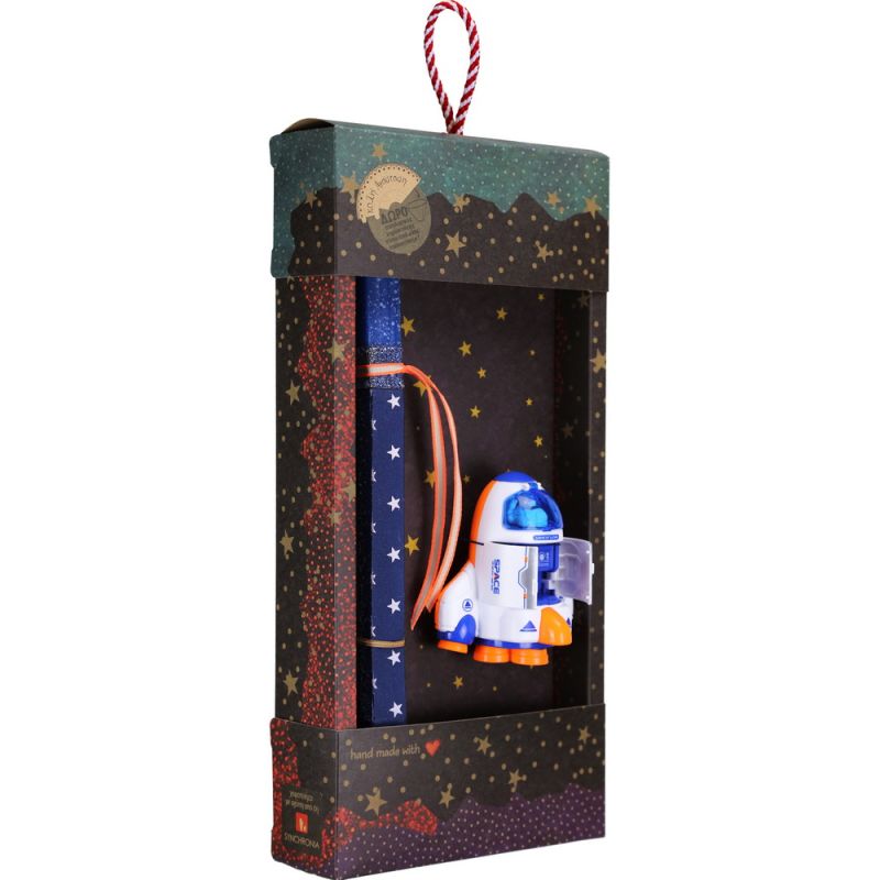 Λαμπάδα ROCKET SPACE - πύραυλος orange