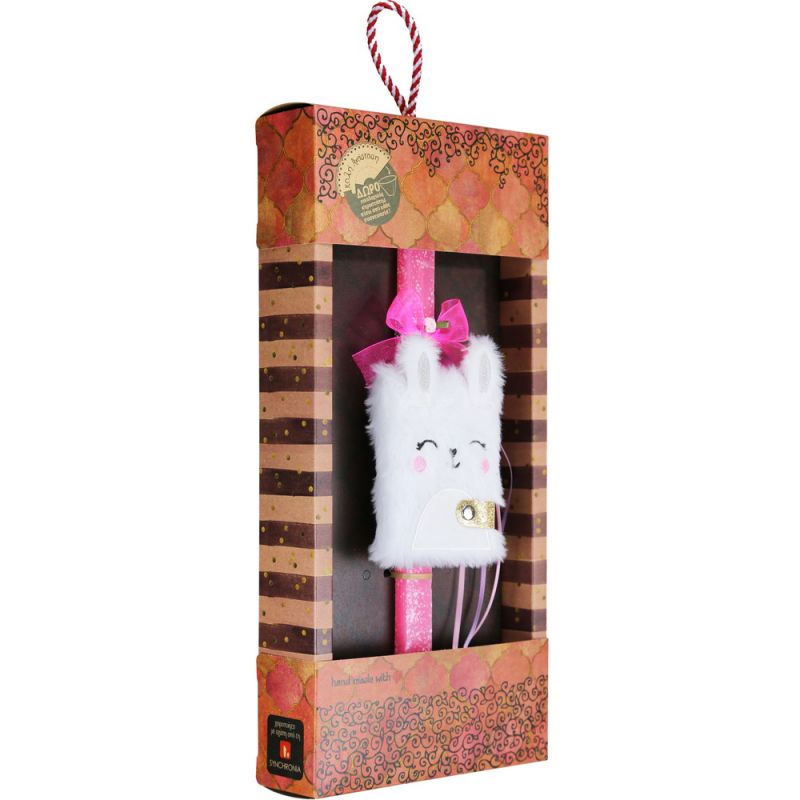 Λαμπάδα Μπλοκ λούτρινο - Κουνελάκι