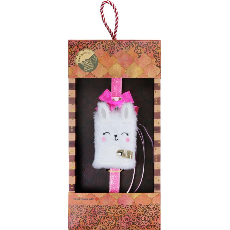 Λαμπάδα Μπλοκ λούτρινο - Κουνελάκι