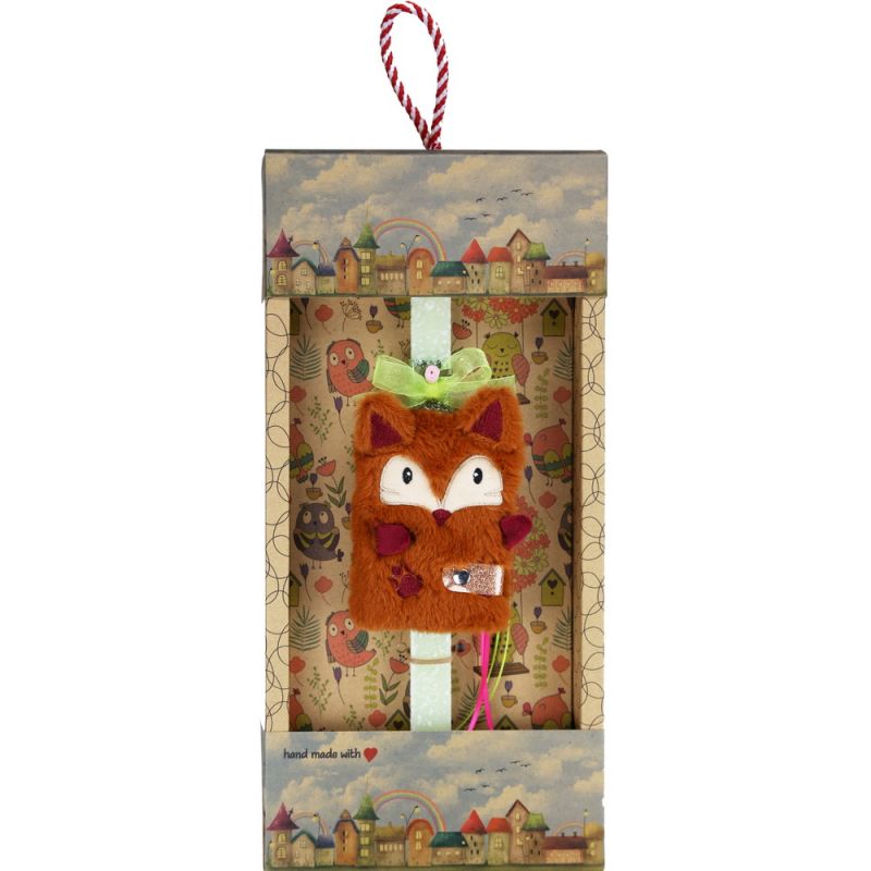 Λαμπάδα Μπλοκ λούτρινο - Ελαφάκι