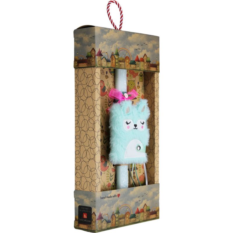 Λαμπάδα Μπλοκ λούτρινο - Αλεπού