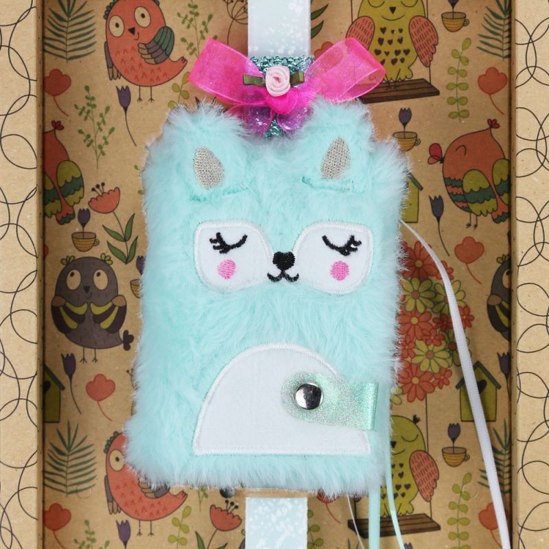 Λαμπάδα Μπλοκ λούτρινο - Αλεπού