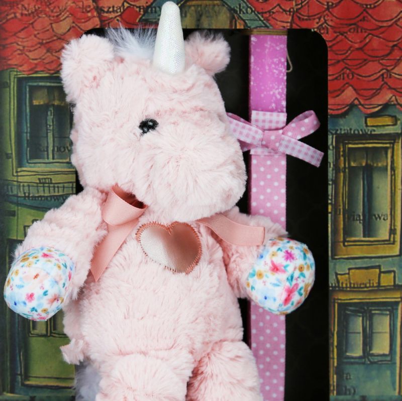 Λαμπάδα Λούτρινος μονόκερος heart - Ροζ