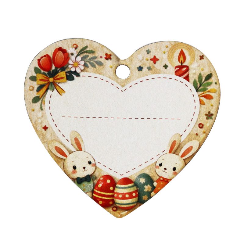Ξύλινη Ετικέτα καρδιά