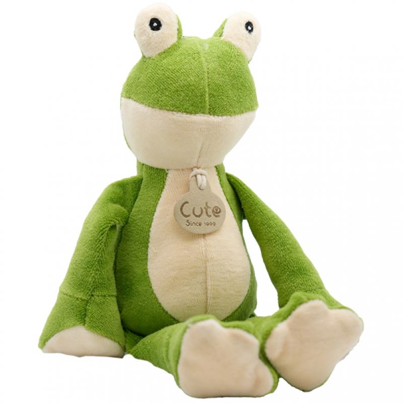 Organic soft toy - floppy frog