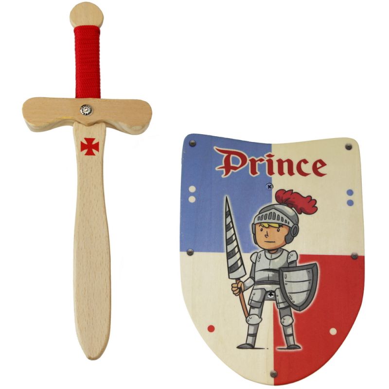 Ασπίδα & Σπαθί Prince 22εκ. Ξύλινα