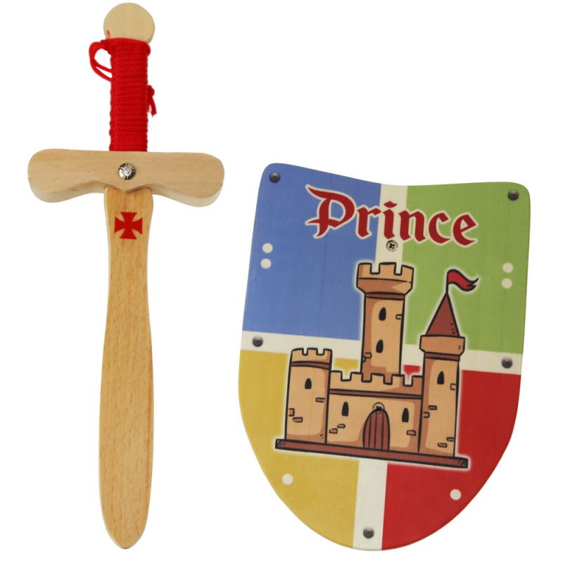 Ασπίδα & Σπαθί Prince 22εκ. Ξύλινα