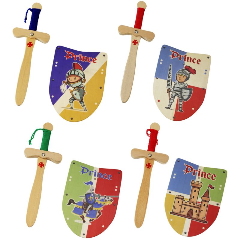 Ασπίδα & Σπαθί Prince 22εκ. Ξύλινα