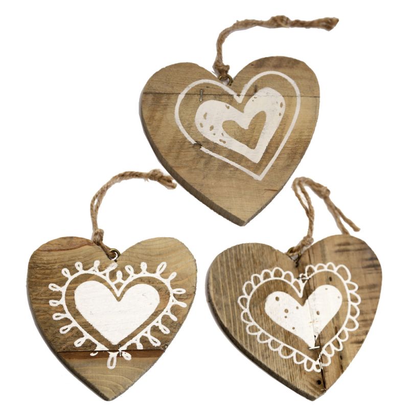 Καρδιά 15x15 από παλιό ξύλο