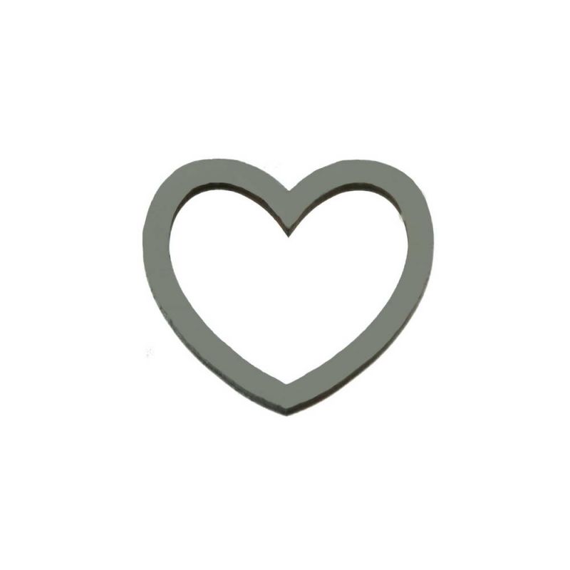 Little hanging outline heart-Grey